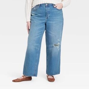 NWT 90’s Baggy Mid Rise Relaxed Hip and Thigh Jeans size 12